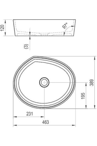 Раковина накладная Ravak Moon 3 XJN01300004
