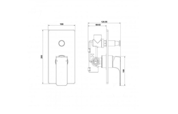Смеситель для ванны/душа Koller Pool Neon Cube NC10150