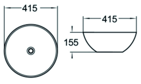 Раковина накладная (41,5х41,5) SantiLine SL-1039
