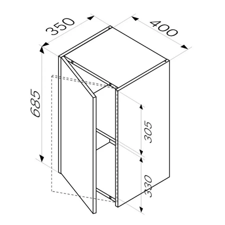 Шкаф подвесной 40 см шкаф Am.Pm Func M8FCH0402WM белый матовый