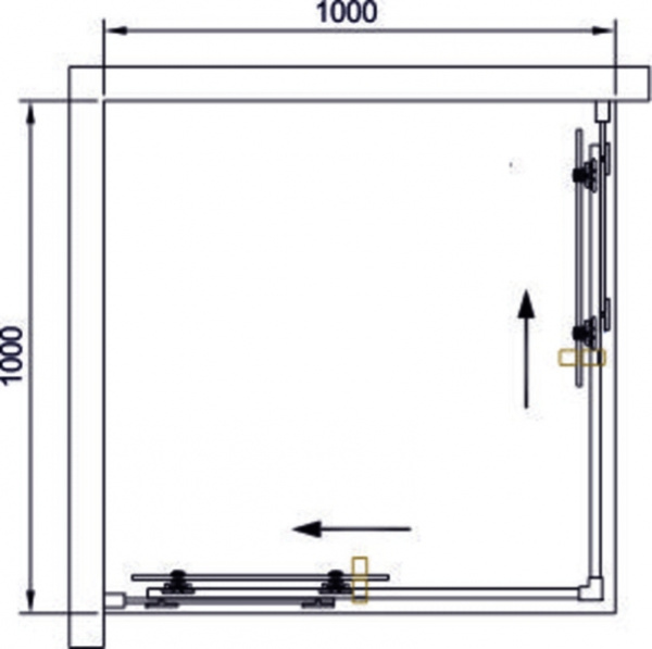 Душевой уголок Black&White Stellar Wind S502