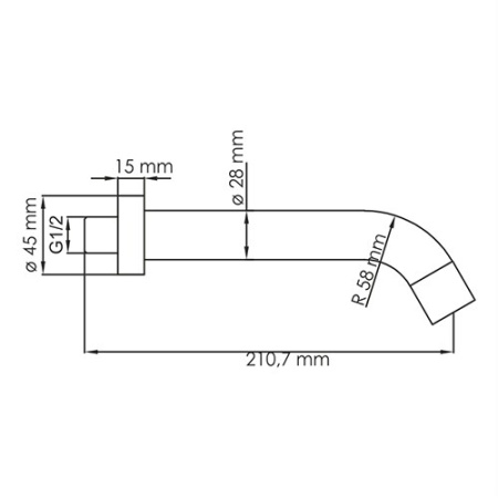 Излив для ванны WasserKRAFT Mindel A149