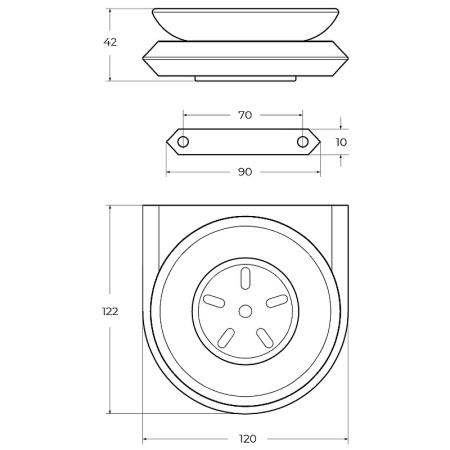 Мыльница подвесная CEZARES LINER-SODS-GM