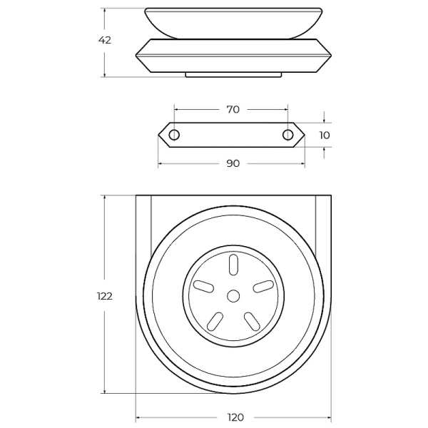 Мыльница подвесная CEZARES LINER-SODS-GM