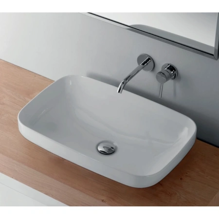 Раковина накладная (60х38) Kerasan Tribeca 514301 белый глянец