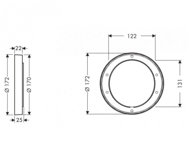 Удлинитель наружной части Hansgrohe 13596000