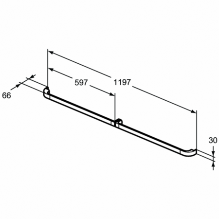 Комплект ручек Ideal Standard TONIC II, R4361AA, хром