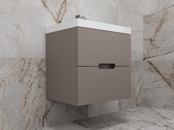 Тумба без раковины подвесная 60 см Style Line Матис ЛС-00002296 тауп матовый