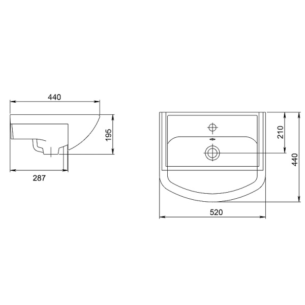 Раковина Aquaton Santeri 50 131201S0011B0