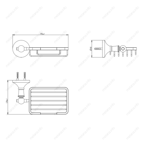 Мыльница металлическая Melana MLN-821012