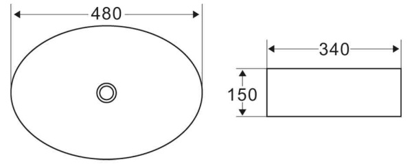 Накладная раковина (48x34) BelBagno BB1085