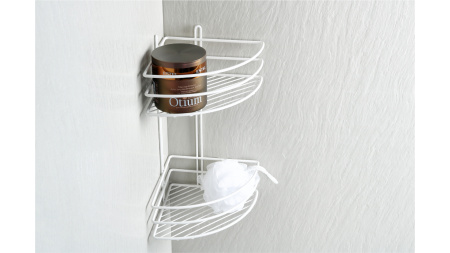 Полка угловая двойная Fixsen белая FX-710W-2