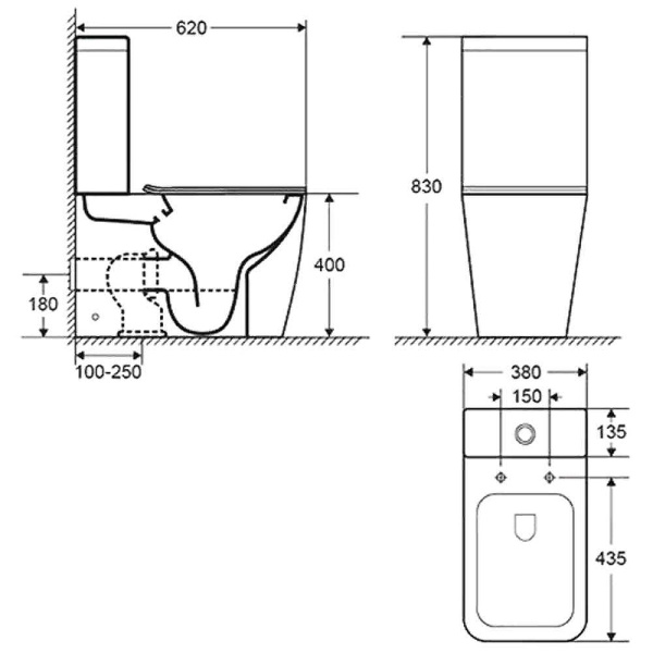 Унитаз компакт Cerutti SPA Mimi CT8707 с бачком и сиденьем Микролифт