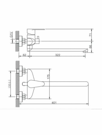 Смеситель для ванны Haiba HB22801-2