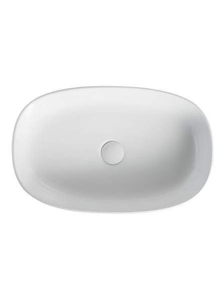 Тумба с раковиной подвесная 70 см, Orange Line Li-70TubMDF+B07-540W черный/белый