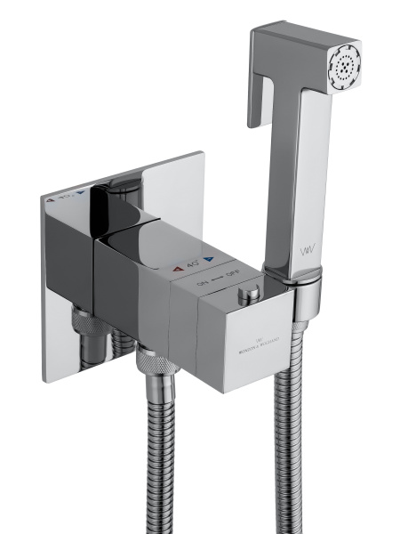 Смеситель с гигиеническим душем и термостатом встраиваемый WONZON & WOGHAND, хром WW-88829910-CR