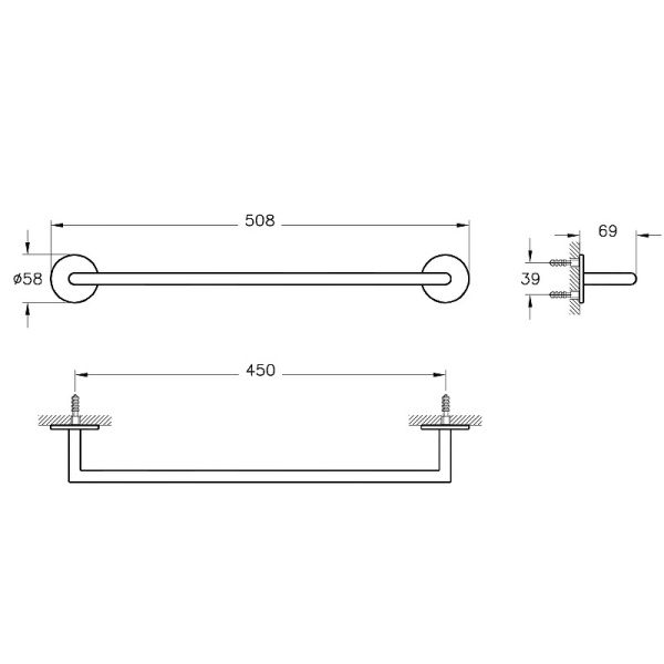 Полотенцедержатель Vitra Origin A4488629 Полотенцедержатель Vitra Origin A4488629