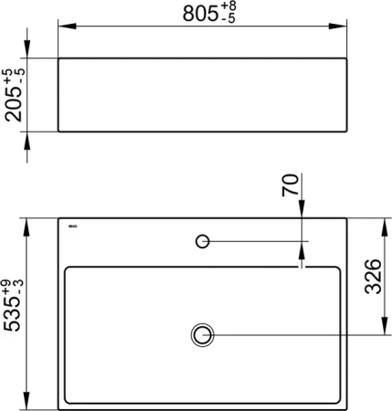 Раковина накладная Keuco Edition39062908001