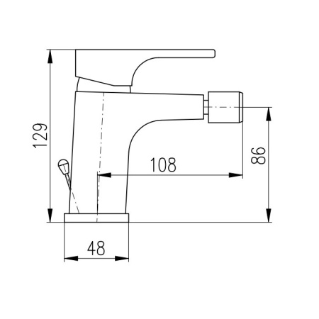Смеситель для биде Rav Slezak Yukon YU145.5KCMAT