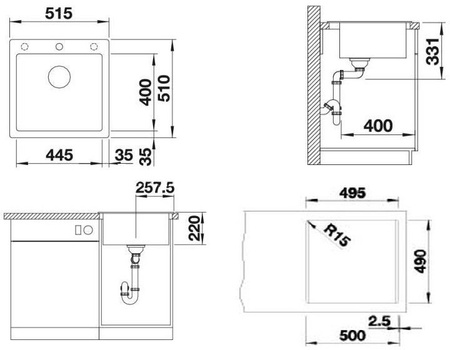 Кухонная мойка Blanco Pleon 5 525304
