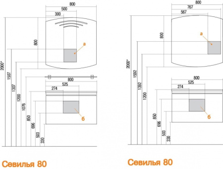 Тумба с раковиной Акватон Севилья 80 гранат