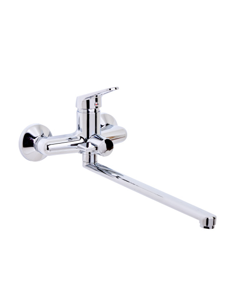 Смеситель для ванны однорычажный полимерный универсальный с душевым набором OneLife P11-218cr  хром