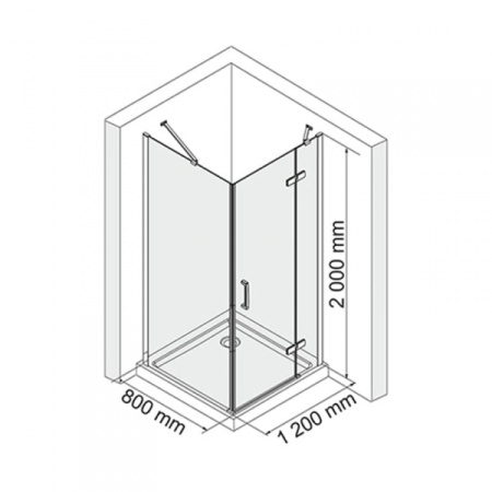 Душевой уголок (120х80) WasserKRAFT Aller 10H06R