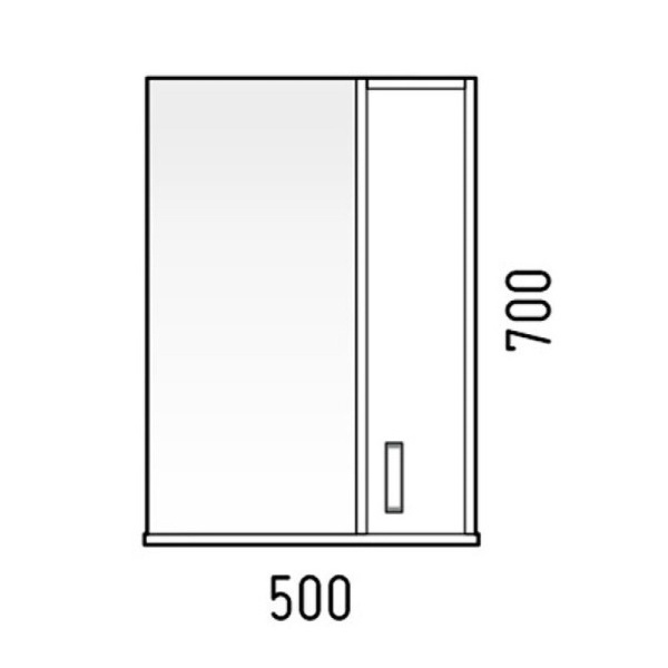 Зеркальный шкаф (50х70) Corozo Колор 50 SD-00000709