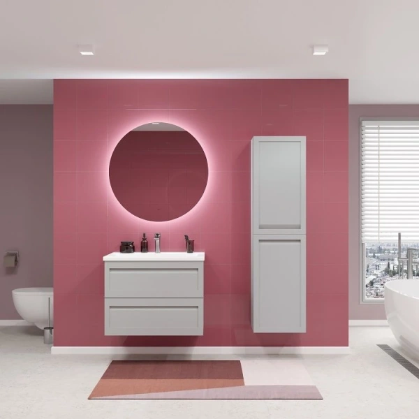 Пенал подвесной Art&max AM-Platino-1500-2A-SO-GCM Светло-Серый