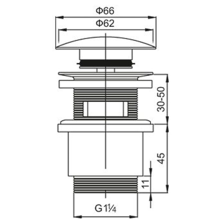 Донный клапан Cezare CZR-SAT5-01