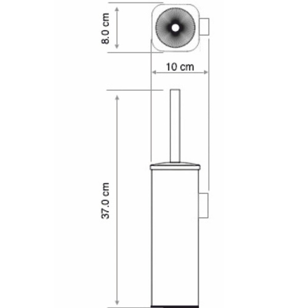 Ершик для унитаза WasserKRAFT K-1167NICKEL