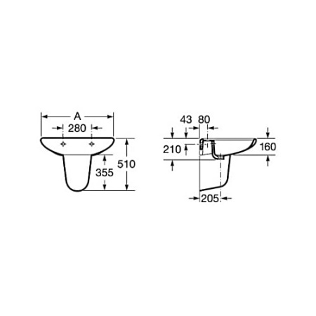 Полупьедестал для раковины Roca Meridian 337241000
