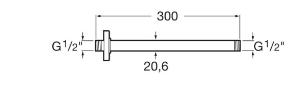 Кронштейн для верхнего душа потолочного крепления Roca A5B0650C00
