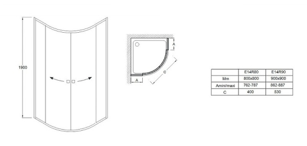 Душевой уголок Jacob Delafon Serenity E14R80-GA
