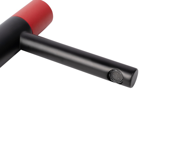 Смеситель для раковины Bronze de Luxe AVANGARDE черный, красный 2030RH