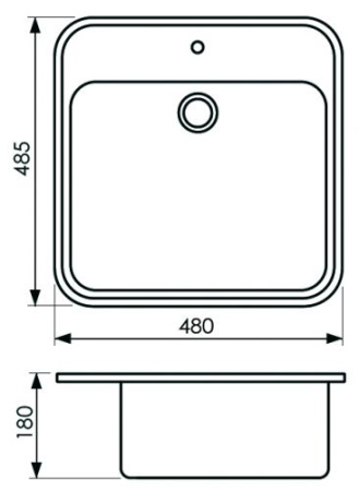Кухонная мойка Whinstone Эри (А14) черная 41519