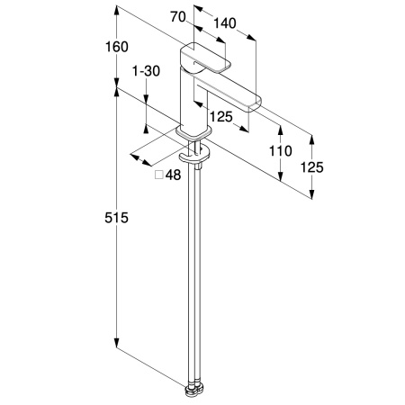 Смеситель для раковины Kludi Renon 422820575