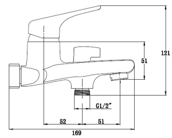 Смеситель для ванны с душем KAISER ECO (00022)