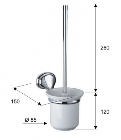 Ёрш подвесной настенный Daniel Revival REPS930 br 63