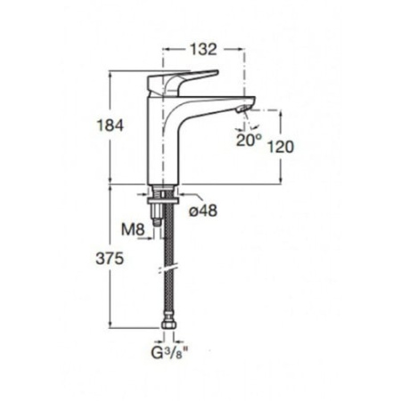 Смеситель для раковины Roca Atlas 5A3990C00