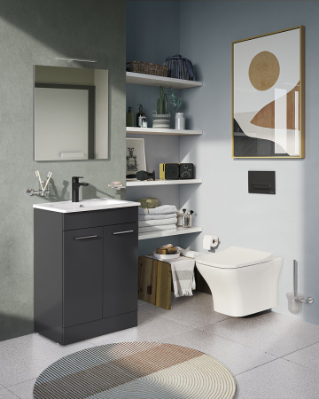 Подвесной унитаз безободковый Vitra Zentrum Square 7484B003-0075 без сиденья