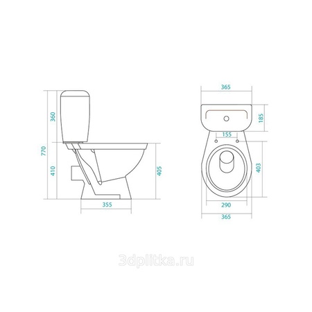 Унитаз компакт Santek Паллада WQ7F66710001911