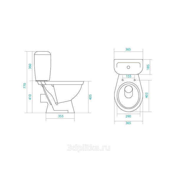 Унитаз компакт Santek Паллада WQ7F66710001911