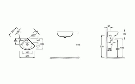 Раковина угловая Jacob Delafon Patio E4149-00