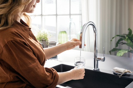 Смеситель для кухни с подключением к фильтру Hansgrohe Aqittura M91 FilterSystem 76803000 хром