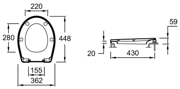 Сиденье для унитаза Jacob Delafon New Patio E70021-00 Сиденье для унитаза Jacob Delafon New Patio E70021-00