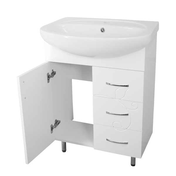 Тумба под раковину напольная  Style Line Эко фьюжн ЛС-00002285 белый