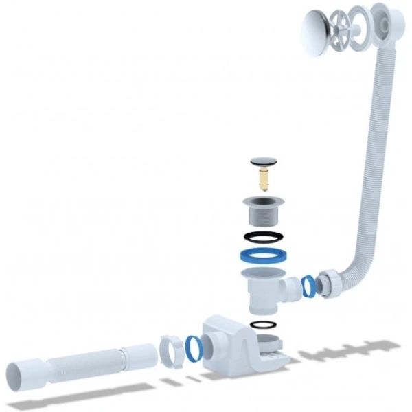 Слив-перелив для ванны BelBagno  CZR-STP2-01, хром