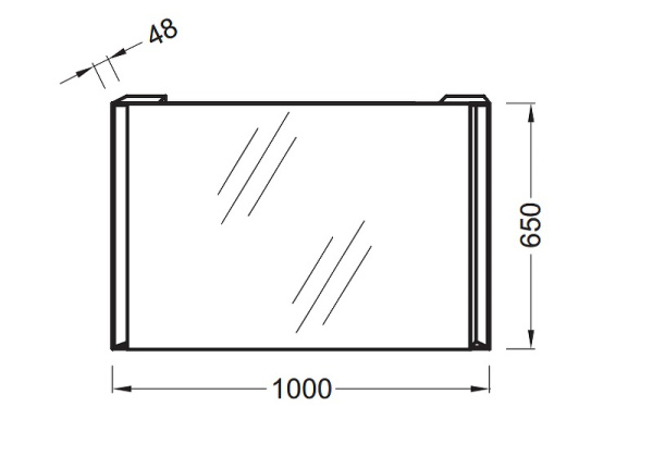 Зеркало 100 см Jacob Delafon Reve EB576-NF