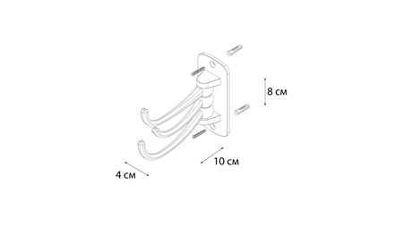 Крючок FIXSEN поворотный тройной FX-505C